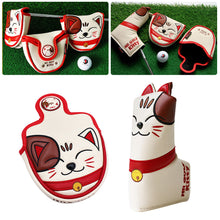Load image into Gallery viewer, Cat Head Golf Club Wooden Rod Push Rod Protective Cover Pu Leather Anti-Fouling And Waterproof Cover