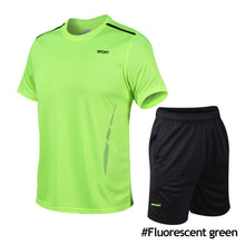 Load image into Gallery viewer, Sports Suit Men's Summer Speed Dry Running Clothes Gym Fitness Short Sleeve Breathable Thin Style Large Size Leisure Suit M-5Xl