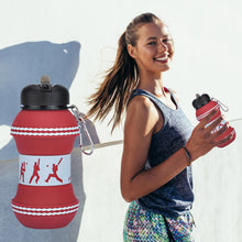 Load image into Gallery viewer, Outdoor Sports Spherical Silicone Folding Kettle Sport Ball Soccer Basketball Baseball Tennis Water Bottle Portable Fall And Leak Proof Children's Water Bottle