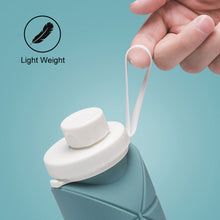 Load image into Gallery viewer, Creative Silicone Folding Water Bottle Outdoor Sports Fitness Cycling Travel Portable Foldable Retractable Portable Cup 600ML