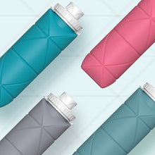 Load image into Gallery viewer, Creative Silicone Folding Water Bottle Outdoor Sports Fitness Cycling Travel Portable Foldable Retractable Portable Cup 600ML