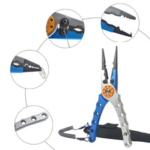 Load image into Gallery viewer, Professional Fishing Gear Multifunctional Aluminum Fishing Pliers Hook Remover Scissors Fishing Tools Fishing Equipment Fishing Tong