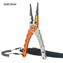 Load image into Gallery viewer, Professional Fishing Gear Multifunctional Aluminum Fishing Pliers Hook Remover Scissors Fishing Tools Fishing Equipment Fishing Tong