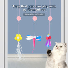 Load image into Gallery viewer, Cat Hanging Interactive Toy Simulated Butterfly Cat Catch Feather Toys Kitten Funny Elastic Teaser Rope Toy Training Toys Pet Daily Supplies
