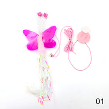 Load image into Gallery viewer, Cat Hanging Interactive Toy Simulated Butterfly Cat Catch Feather Toys Kitten Funny Elastic Teaser Rope Toy Training Toys Pet Daily Supplies