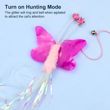 Load image into Gallery viewer, Cat Hanging Interactive Toy Simulated Butterfly Cat Catch Feather Toys Kitten Funny Elastic Teaser Rope Toy Training Toys Pet Daily Supplies