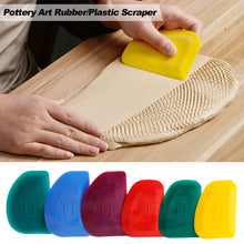 Load image into Gallery viewer, Pottery Rubber Scraper Cutter DIY Sculpture Ceramic Ploymer Clay Trimming Sculpture Shaping Tools Filming Scraper
