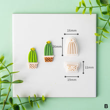 Load image into Gallery viewer, Cactus Polymer Clay Earring Cutter Cutting Mold DIY Green Plants Earrings Jewelry Pendant Embossing Making Tool