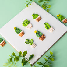 Load image into Gallery viewer, Cactus Polymer Clay Earring Cutter Cutting Mold DIY Green Plants Earrings Jewelry Pendant Embossing Making Tool