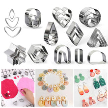 Load image into Gallery viewer, 30pcs Stainless Steel Polymer Clay Earring Cutters Handmade DIY Craft Earring Jewelry Making Cutter