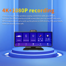 Load image into Gallery viewer, 10.26 Inch Car DVR 4K 3840*2160P GPS Carplay&Android Auto Dash Cam Dashboard GPS Navigation 5G WIFI Driving Recorder