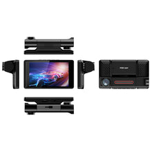 Load image into Gallery viewer, Three-lens Driving Recorder Hidden Front And Rear 3 Recording 4 Inch Car Inside And Outside Video Reversing Video Hd 1080p