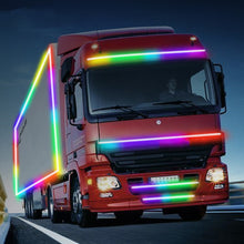 Load image into Gallery viewer, Truck Lights Van Led Strip Rgb Lorry Brake Warning Driving Lights Bar 24V Colorful Flashing Atmosphere Lamp Auto Exterior Parts 1m/1.2m/1.5m/1.8m/2m/2.4m