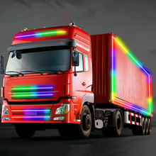 Load image into Gallery viewer, Truck Lights Van Led Strip Rgb Lorry Brake Warning Driving Lights Bar 24V Colorful Flashing Atmosphere Lamp Auto Exterior Parts 1m/1.2m/1.5m/1.8m/2m/2.4m