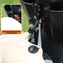 Load image into Gallery viewer, Universal Metal Motorcycle Helmet Lock Bike Handlebar Helmet Anti-theft Safety Lock Accessories wih Hooks and Two Keys