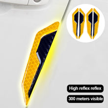 Load image into Gallery viewer, 4Pcs Car SUV Body Door Reflective Safety Warning Anti-Collision Carbon Fibre Sticker Protector