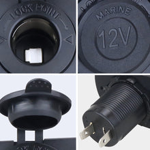 Load image into Gallery viewer, Car 12V Power Plug Outlet Receptacle Cigarette Lighter Socket for Marine Motorcycle ATV RV Socket Power Outlet Waterproof