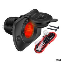 Load image into Gallery viewer, Car 12V Power Plug Outlet Receptacle Cigarette Lighter Socket for Marine Motorcycle ATV RV Socket Power Outlet Waterproof