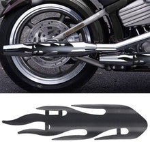 Load image into Gallery viewer, 1PC Retro Flame Style Motorcycle Exhaust Muffler Pipe Heat Shield Cover Protector Iron For Choppers Cruisers