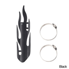 Load image into Gallery viewer, 1PC Retro Flame Style Motorcycle Exhaust Muffler Pipe Heat Shield Cover Protector Iron For Choppers Cruisers