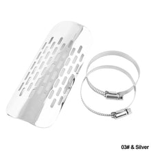 Load image into Gallery viewer, Universal Vintage Chrome Exhaust Heat Plated Motorcycle Modified Curved Shield Cover Guard Muffler Pipe Motorbike Parts