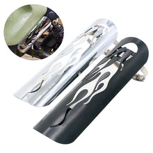 Load image into Gallery viewer, Universal Vintage Chrome Exhaust Heat Plated Motorcycle Modified Curved Shield Cover Guard Muffler Pipe Motorbike Parts