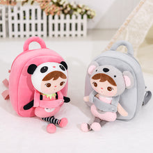 Load image into Gallery viewer, Metoo Jibao Doll Backpack Kids Cute Plush Rabbit Shoulder Bag Girls Pink Fluffy School Bag Birthday Christmas Gifts Bag
