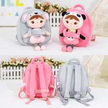 Load image into Gallery viewer, Metoo Jibao Doll Backpack Kids Cute Plush Rabbit Shoulder Bag Girls Pink Fluffy School Bag Birthday Christmas Gifts Bag