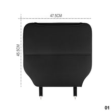 Load image into Gallery viewer, Car PU Leather Backseat Organizer Holder Auto Storage Pockets Cover Car Seat Back Anti-Child-Kick Protectors Pad for Trip Kids Travel