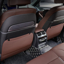 Load image into Gallery viewer, Car PU Leather Backseat Organizer Holder Auto Storage Pockets Cover Car Seat Back Anti-Child-Kick Protectors Pad for Trip Kids Travel