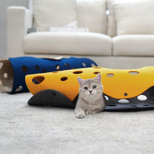 Load image into Gallery viewer, Splicing Cat Toy Felt Pom Nest Deformable Kitten Tunnel Collapsible Tube House Tunnel Interactive Pet Pusscat Security Sense