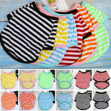 Load image into Gallery viewer, Stripe Summer Spring Dog T-shirt Soft Small Medium Dog Puppy Clothing Shirt Vest Printed Pet Dog Puppy Vest T-shirt Dog Cloth