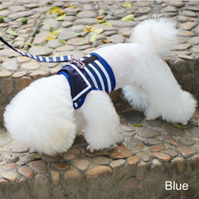 Load image into Gallery viewer, Navy Style Pet Dog Clothes Soft Breathable Leash Set for Small Medium Dogs Chihuahua Puppy Collar Cat Pet Dog Chest Strap Leash