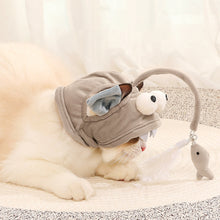 Load image into Gallery viewer, Cat Toys Cat Interactive Toys Kitten Fishing Headdres Hat Feathers Bait Fishing Head Covers Tease Pet Supplies Cat Accessories
