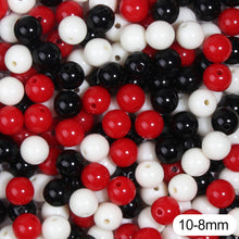 Load image into Gallery viewer, Cream Beads High Quality Acrylic Beads 100Pcs Round Candy Smooth Loose Beads Ball Jewelry Bracelet Making DIY
