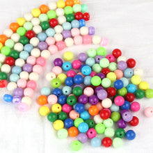 Load image into Gallery viewer, Cream Beads High Quality Acrylic Beads 100Pcs Round Candy Smooth Loose Beads Ball Jewelry Bracelet Making DIY