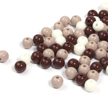 Load image into Gallery viewer, Cream Beads High Quality Acrylic Beads 100Pcs Round Candy Smooth Loose Beads Ball Jewelry Bracelet Making DIY