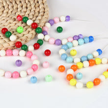 Load image into Gallery viewer, Cream Beads High Quality Acrylic Beads 100Pcs Round Candy Smooth Loose Beads Ball Jewelry Bracelet Making DIY
