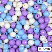 Load image into Gallery viewer, Cream Beads High Quality Acrylic Beads 100Pcs Round Candy Smooth Loose Beads Ball Jewelry Bracelet Making DIY