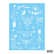 Load image into Gallery viewer, Small Fresh White Butterfly Tattoo Stickers Waterproof Long Lasting Temporary Body Art Tattoo Stickers for Women