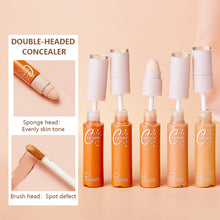 Load image into Gallery viewer, Double-head Concealer Cover Spots Acne Marks Waterproof Sweatproof Long Lasting Concealer Facial Makeup Cosmetics