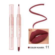 Load image into Gallery viewer, 16 Colors Double Head Matte Lipstick Lipliner Non-fading Waterproof Long-lasting Nude Lipstick Women Lip Makeup Cosmetics
