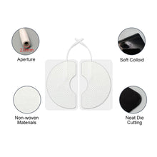 Load image into Gallery viewer, 2mm Plug Non-woven Fabric Reusable Breast Patch Self Adhesive Electrode Pads Conductive Gel Body Physiotherapy Massage Electrodes