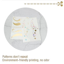 Load image into Gallery viewer, Gold Stamp Silver Tattoo Stickers Star Fashion Freckle Face Stickers Waterproof Temporary Body Art Party Tattoo Stickers