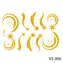 Load image into Gallery viewer, Gold Stamp Silver Tattoo Stickers Star Fashion Freckle Face Stickers Waterproof Temporary Body Art Party Tattoo Stickers