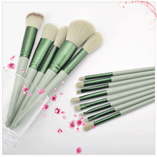 Load image into Gallery viewer, 13pcs Four Seasons Green Makeup Brush Set Portable Soft Powder Concealer Blusher Brush Eye Shadow Brush Beauty Tools