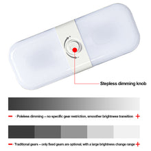 Load image into Gallery viewer, 12-24V 120LEDs Car RV Light Automobile Lamp with 3 Colors Stepless Dimmable Brightness Adjustable Trailer Ceiling Lighting