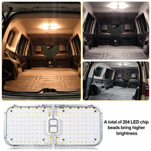 Load image into Gallery viewer, 12-80V 204LEDs Car Light Automobile Lamp with 3 Colors Stepless Dimmable Brightness Adjustable RV Trailer Ceiling Lighting