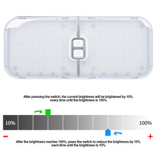 Load image into Gallery viewer, 12-80V 204LEDs Car Light Automobile Lamp with 3 Colors Stepless Dimmable Brightness Adjustable RV Trailer Ceiling Lighting
