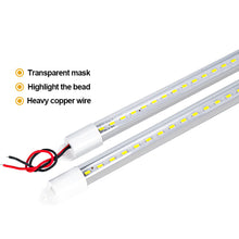 Load image into Gallery viewer, 12V-80V 24LED/36 LED Car Interior Light Lamp Strip Bar On/Off Switch for Van Lorry Truck Camper Caravan Camping RV Caravan